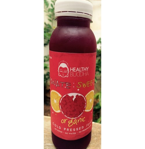 Organic Cold Pressed Juice: Pomegranate + Sweet Lime (3 days shelf life)